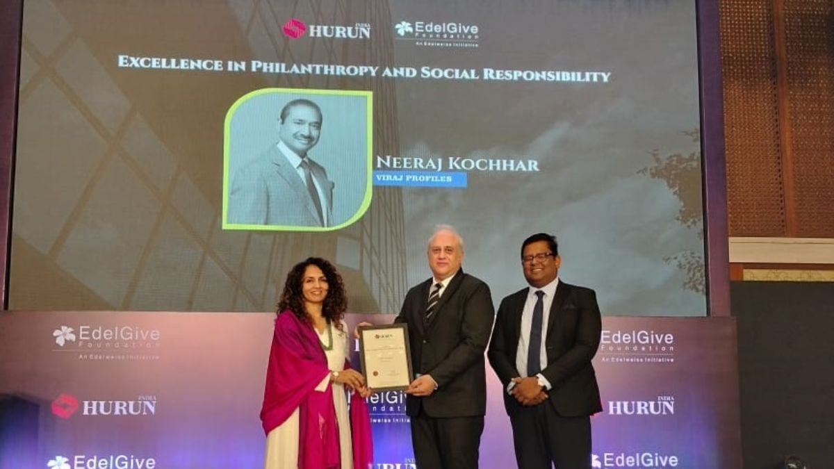 Neeraj Raja Kochhar, CMD Viraj Profiles pvt Limited, honoured at the India Philanthropy Awards 2024